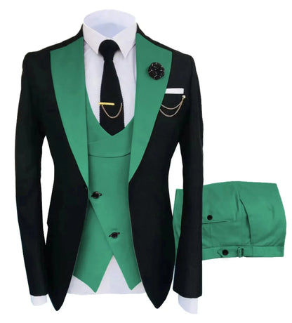 high-quality wedding art ，dress suit for men，3 pieces Blazer Vest And Pants set，performance, Emcee，Groomsmen