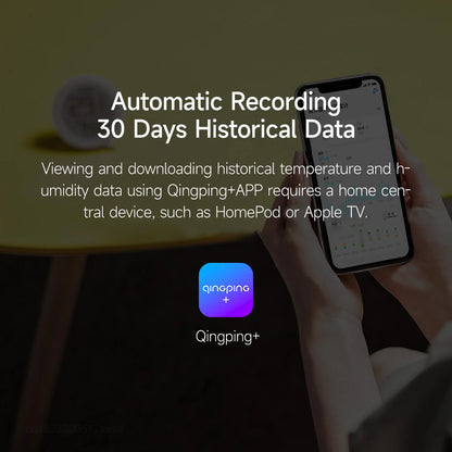 Qingping Temperature Humidity Sensor T Version Thread/BLE High-precision Indoor E-Link INK Thermometer work with Apple HomeKit