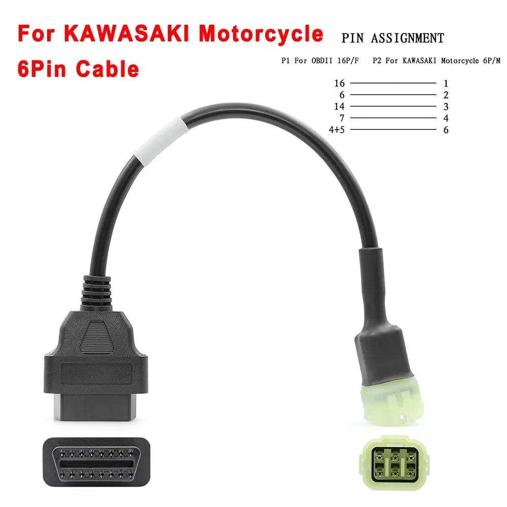 ELM327 V1.5 for Yamaha for Honda EFI Motorcycle Diagnostic Tool 3+4pin & 6pin to 16PIN OBD2 Cable Scanner Fault DiagnosisTool