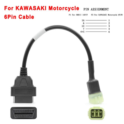 ELM327 V1.5 for Yamaha for Honda EFI Motorcycle Diagnostic Tool 3+4pin & 6pin to 16PIN OBD2 Cable Scanner Fault DiagnosisTool