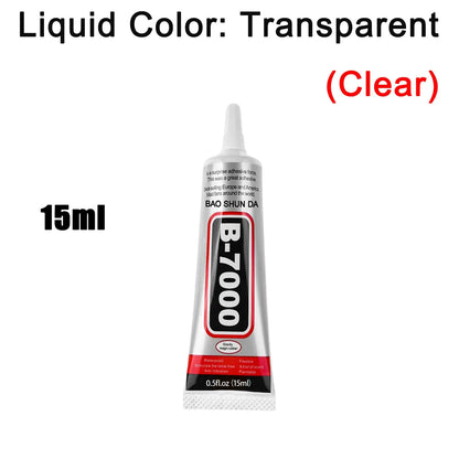 Klej kontaktowy B-7000 przezroczysty 15ml/50ml/110ml do telefonu T-7000 Naprawa Uniwersalny szkło plastik DIY Precyzyjny aplikator