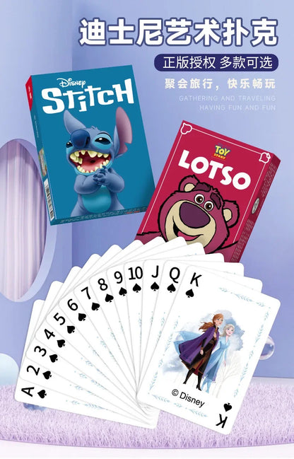 Disney Mickey Frozen Stitch Poker Lots-o'-Huggin' Bear Playing Cards Playing Cards Poker Indoor Family Entertainment Board Games