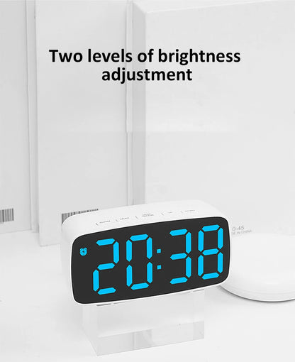 Super Loud Vibrating Alarm Clock LED Table Clock with Brightness Adjustment Desktop Clock for Heavy Sleeper Deaf Hard of Hearing