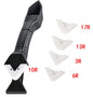5In1 Silicone Scraper Caulk Tools Glass Glue Angle Scraper Stainless Steelhead Finisher Sealant Scraper Remove Scraper Grout Ki