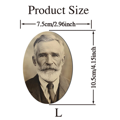 2D Flat Not 3D 1pc Custom Photo Memorial Headstone Tile Cemetery Decorations for Grave Durable Acrylic Wall Art Oval Luminous