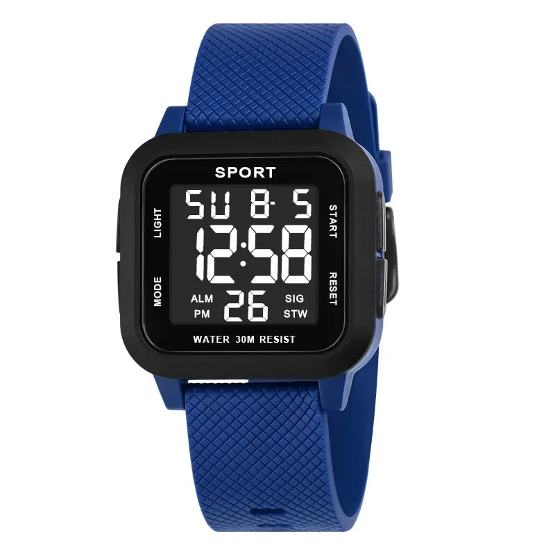YIKAZE Sports Watch for Men Luminous Waterproof Men's Sport Watches Outdoor Military Clock Student LED Electronic Wristwatch