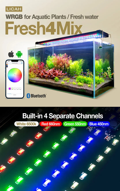 LICAH WRGB Light for Aquatic Plants / Fresh Water / 40~105cm