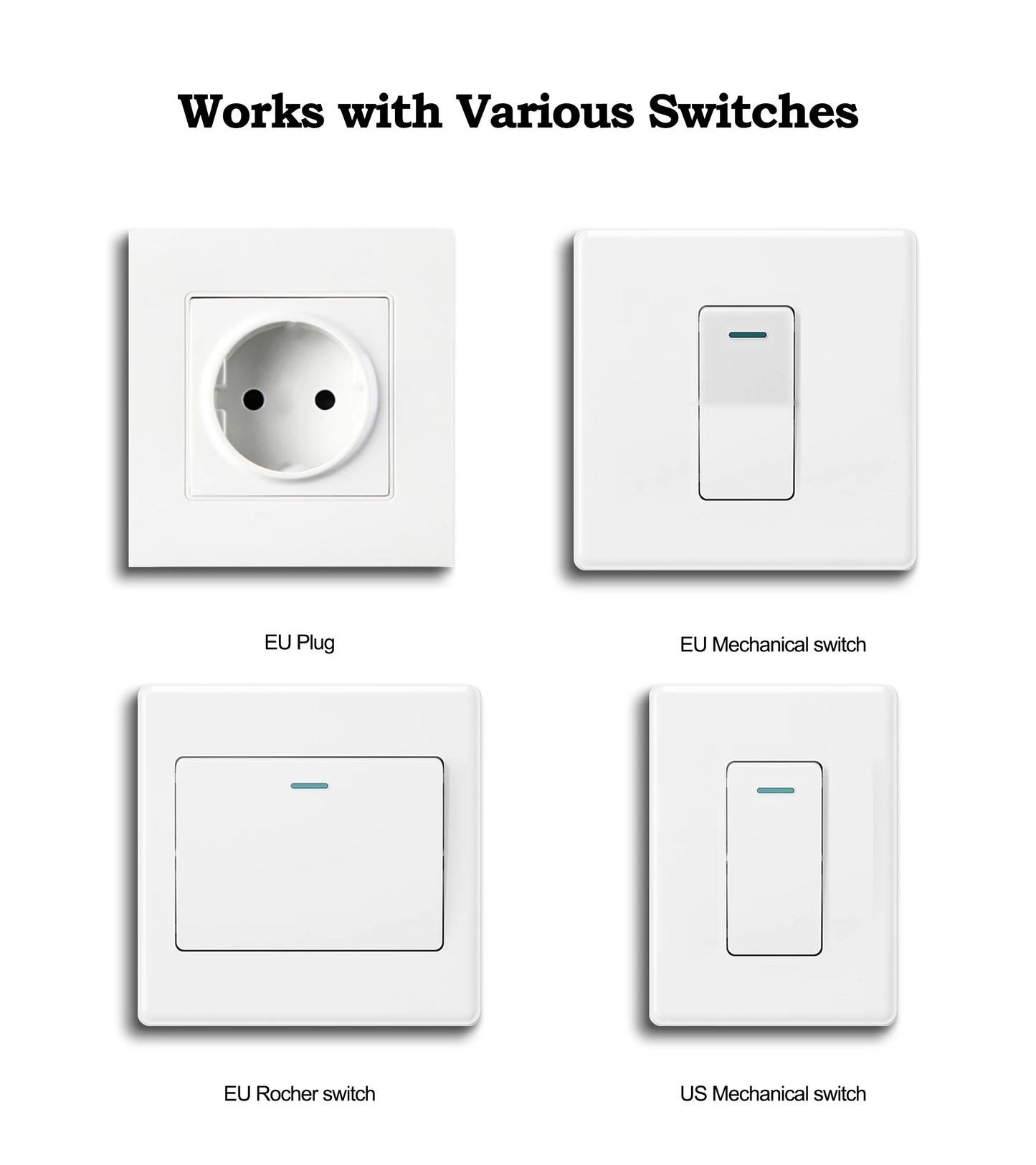 Tuya WiFi Smart Switch Module 1/2/3 Gang Switch Mini Smart DIY Breaker Smart Life 2 Way Control Works with Alexa Google Home