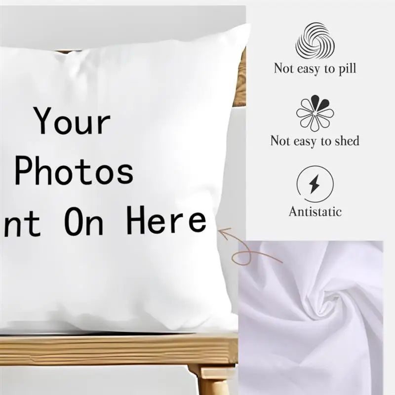 Custom Cushion Cover With Pictures Logo DIY Customized Throw Pillow Case Home Decorative Wedding Pets Baby Print Pillowcase