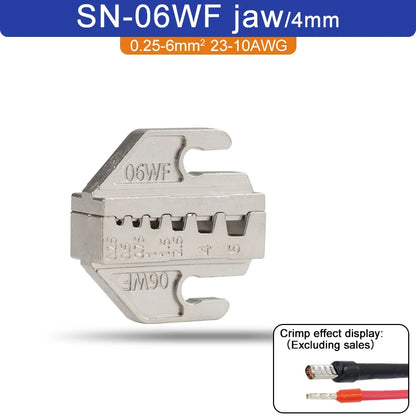 1 pcs Jaw (Width 4mm/SN Pliers) Powder Alloy For TAB 2.8 4.8 6.3 XH2.54 Plug Insulation Tube Terminal Tools Crimping Pliers