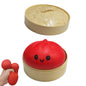 Simulation Flash Dumpling Pressure Ball Slow Rebound Soft Pinch Decompression Squishy Stress Relief Balls with Steamer