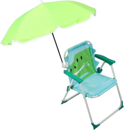 Portable beach chair for boys/girls, with umbrella, foldable, suitable for outdoor, pool, beach