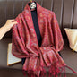 Luxury Winter Scarf Women Cashmere Warm Pashmina Brand Foulard Female Shawls Wraps Thick Soft Bufanda Poncho Scarves Stole 2025