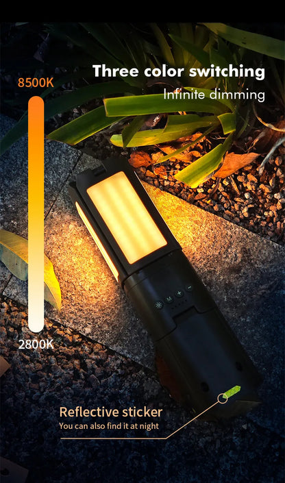 14000mAh Rechargeable Outdoor Hiking Fishing Tent Lamp Super Bright Magnetic Rotatable Telescopic LED RV Camping Lantern