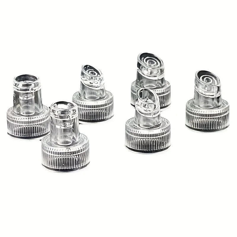 6Pcs Bubble Tip Replacement Heads For Plastic Skin Peeling Hydro Oxygen Cleaning Facial Machine Blackhead Extractor Nozzle