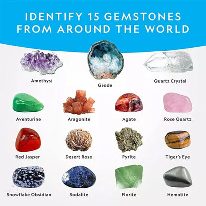 STEM Mega Gemstone Dig Kit-dig and discover gem stone crystal dig toy set child educational toy crystal mining kit Kids gift