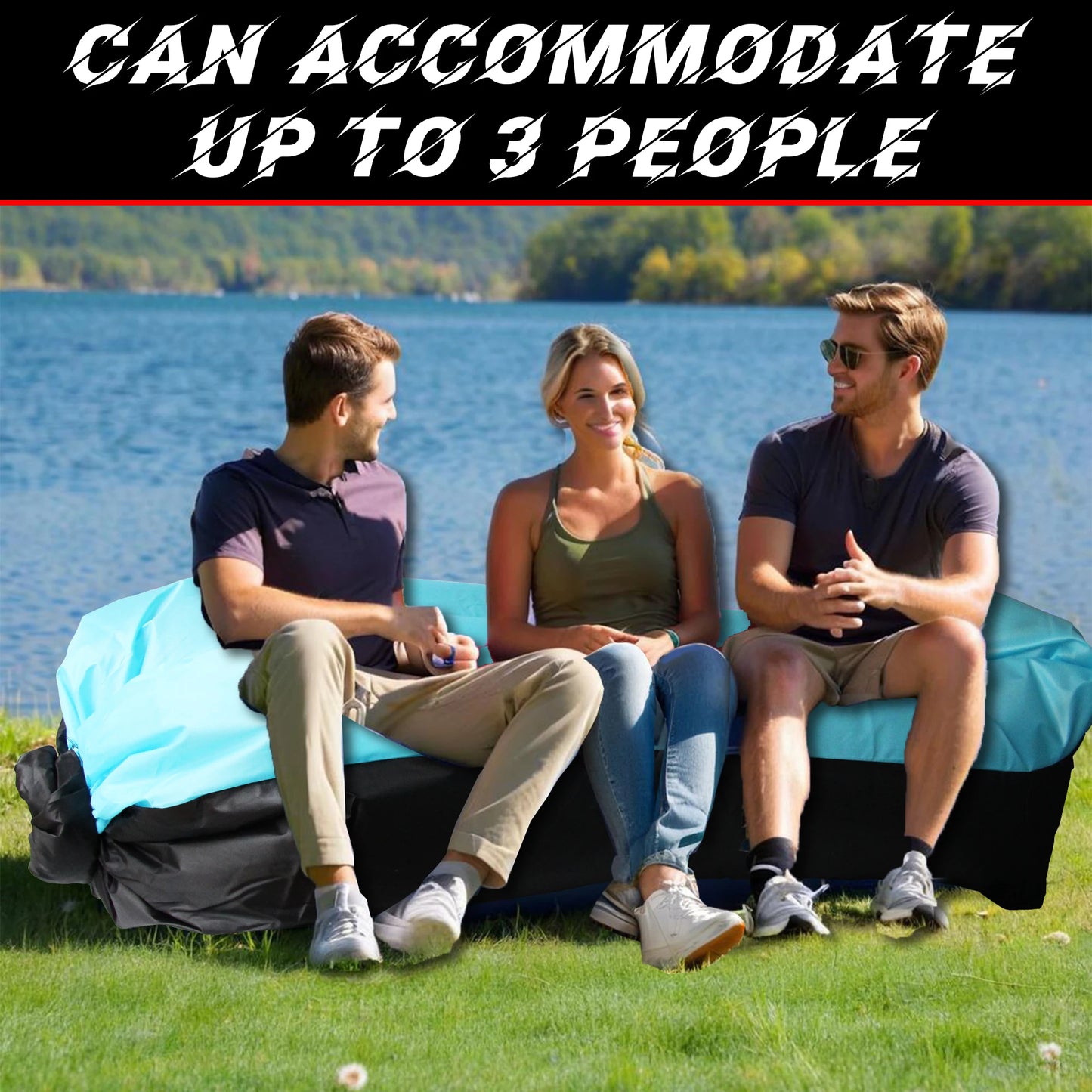 Inflatable Lounge Air Sofa Couch, Portable Beach & Camping Chair, Waterproof Couch for Picnics Hiking Outdoor Music Festivals