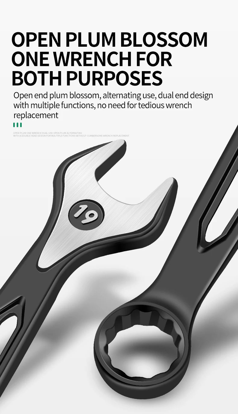 8mm-32mm Ratchet Wrench Dual-purpose Metric Setdouble Offset Ring Spanner Universal Spanner For Car Repair Hand Tool