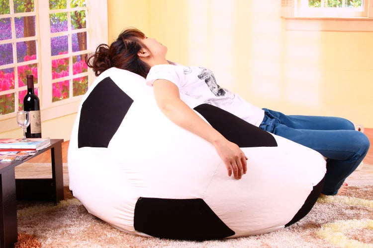 Alevmoom Beanbag Cover Football Sitzac Shell  Lounger Bean Bag Without the filling