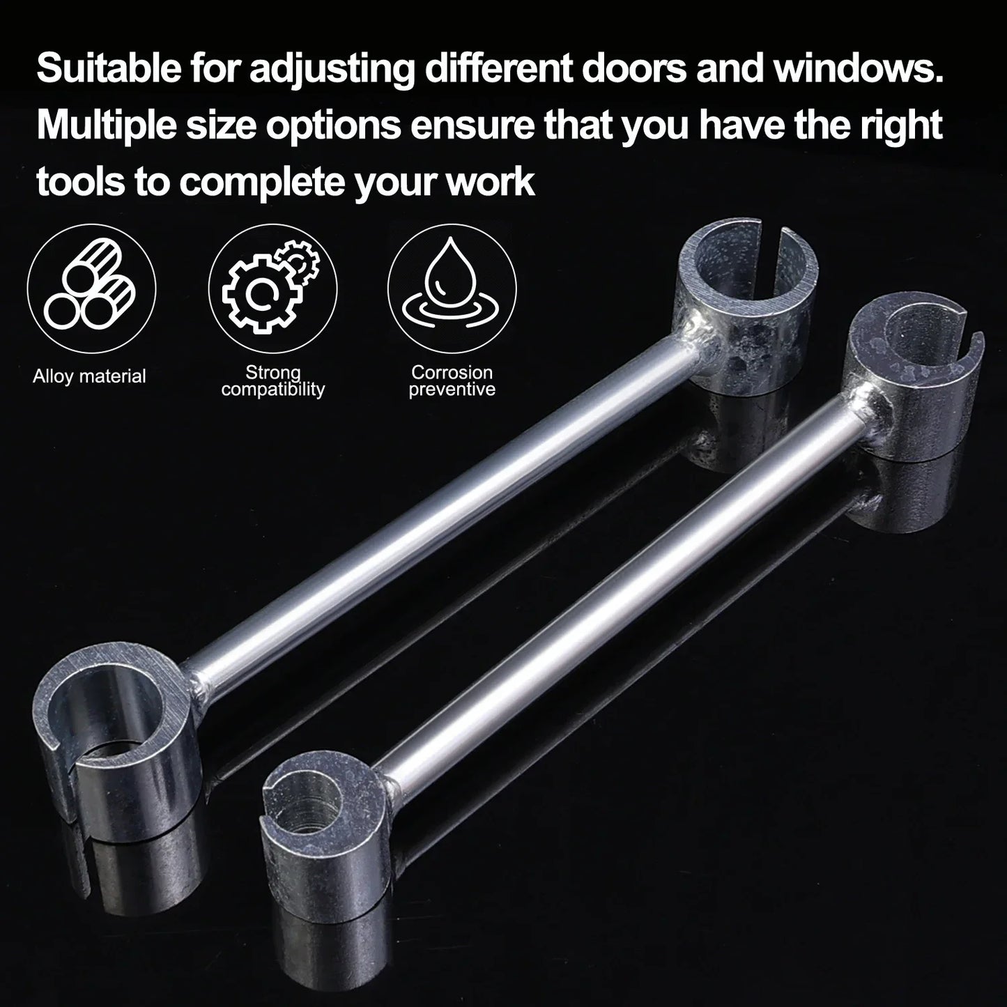 Double Head Door Hinge Repair Spanner Labor-Saving Wrenches Hinge Gaps Adjusting Wrench for Home Assembly Maintenance Hand Tools