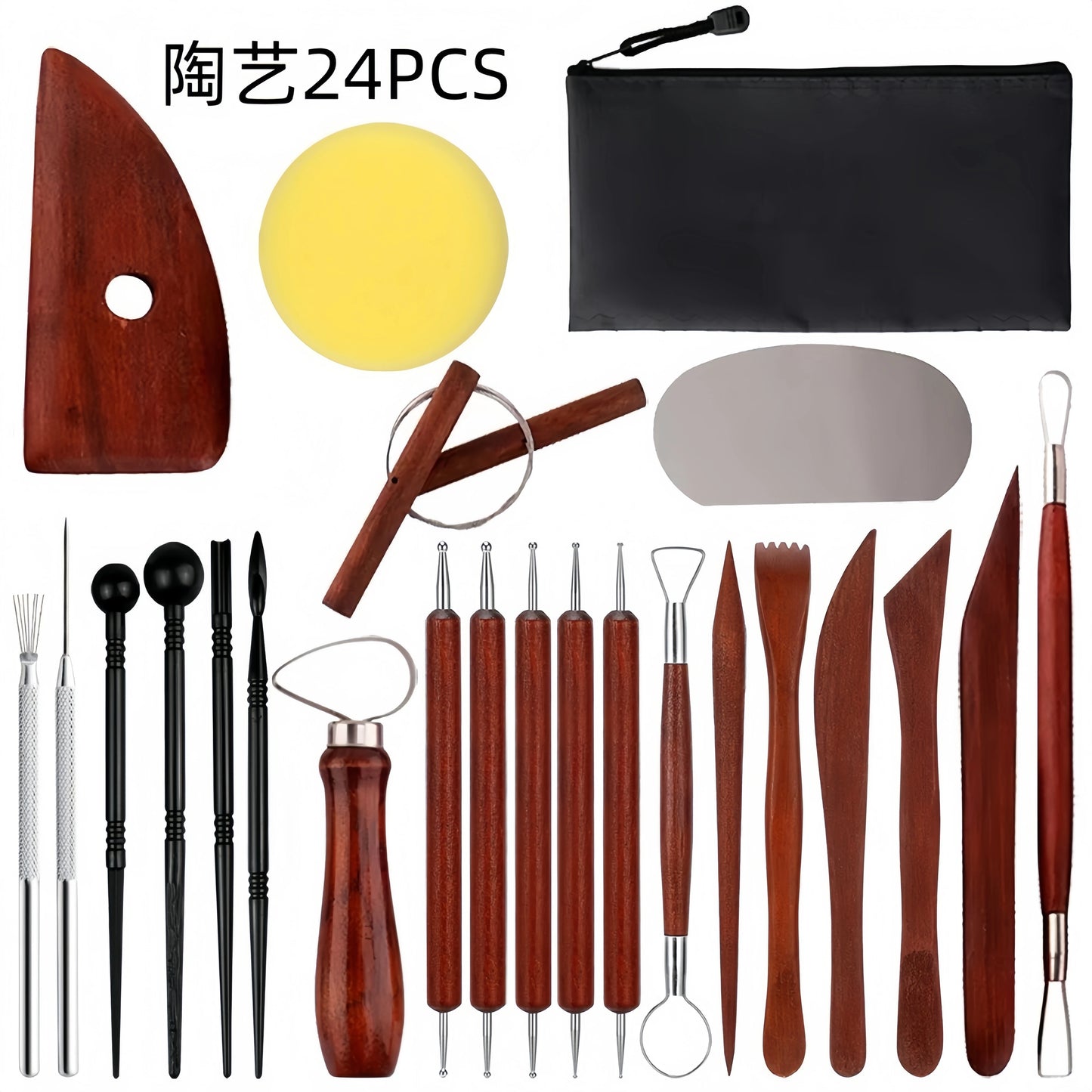 Pottery Clay Sculpting Tools Kit  Ceramic Wax Clays Carving Tools for Art Craft Pottery Sculpting Modeling Tool Set