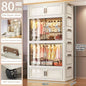 Folding Storage Cabinet Wall Mounted Foldable Locker Compact Organizer for Home Office Space Saving Design