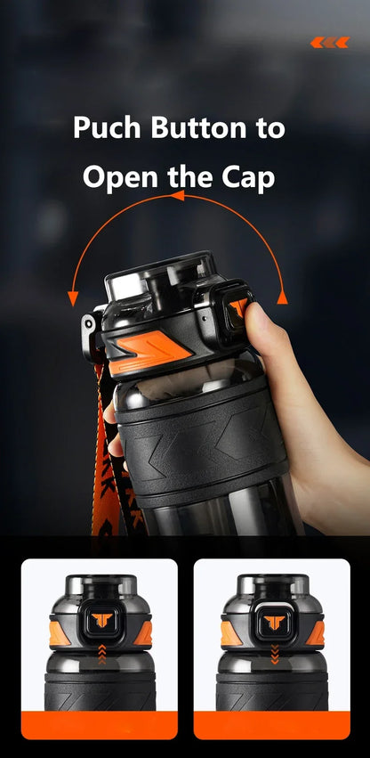 TKK 1000ml Water Bottle Sports Watter Bottle Tritan BPA Free Straw Portable Leak-proof Plastic Drinkware Outdoor Fitness Kettle