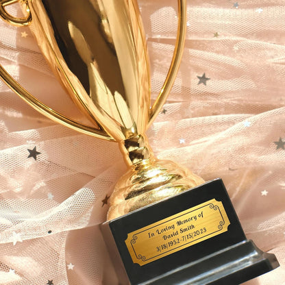 Engraved Name Plates, 1" x 3" Personalized Name Plate, Trophy Plates Engraved, Brass Plaque, Custom Name Plate