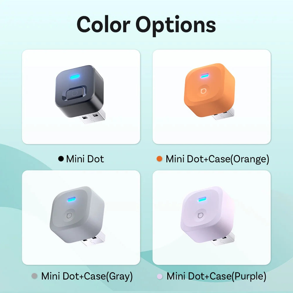 Ottocast Mini Dot 2in1 Wired To Wireless CarPlay Adapter Android Auto Dongle Smart AI Box Auto Connect Plug Play Car Accessories