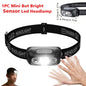 T6 LED Induction Headlamp Rechargeable Powerful Sensor LED Headlight Ultra Bright Head Flashlight For Camping Fishing Working