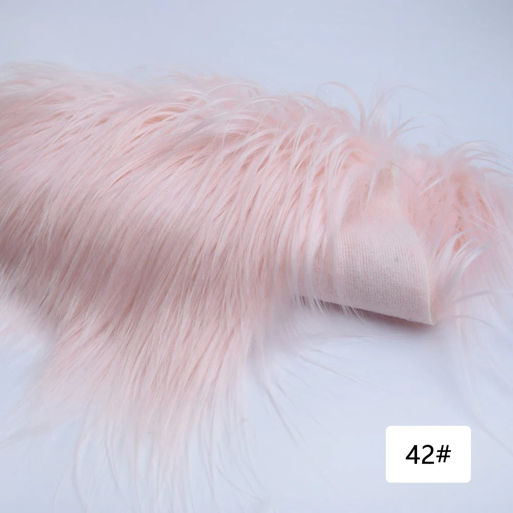 8cm Pile Length Imitation Fur Fabric Diy Cosplay Clothing Hairy Fur Fabric Bundle Long Hair Plush Fabrics By Meters Liquidations