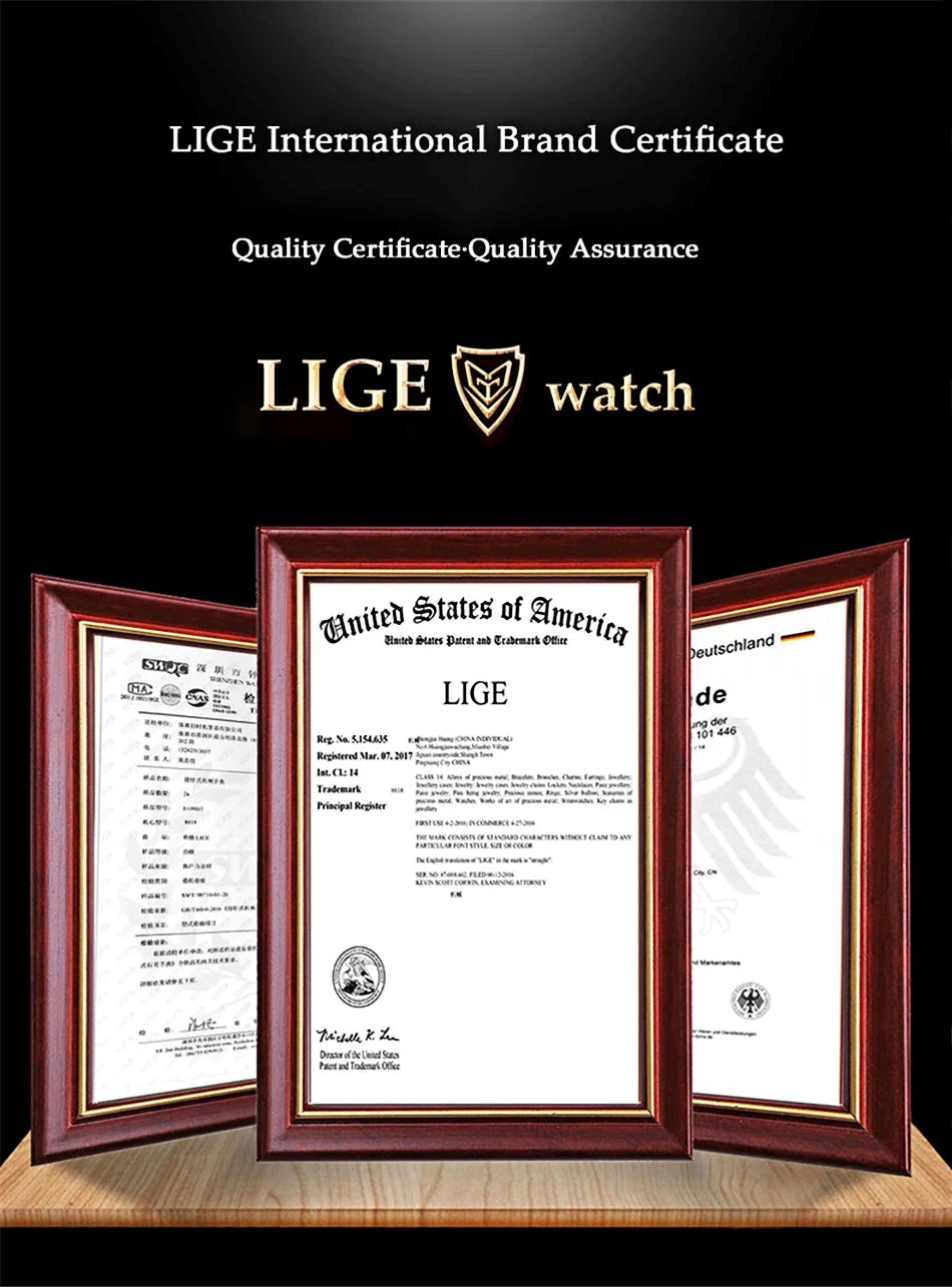 LIGE Quartz Women Watches Fashion Elegant Bracelet Watch For Women Luxury Creative Steel Waterproof Watch Femme Relogio Feminino