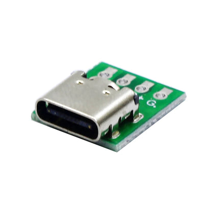 USB 3.1 Type-C 16 Pin Test Breakout Board Full Pinout Socket for Diagnosis Data Cable Repair Prototyping Electronics Arduino NFC
