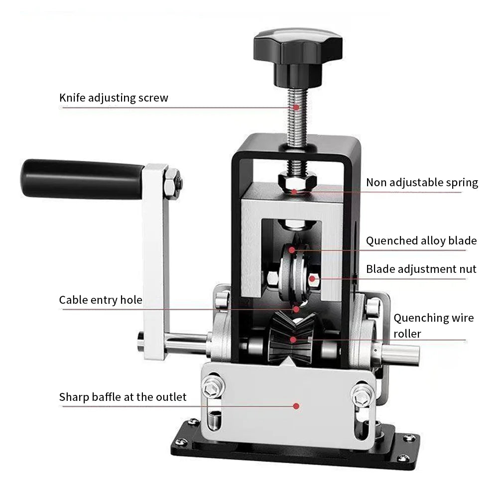 Manual Wire Stripping Machine 1-70mm² Portable Electric Drill Powered Hand Crank Wire Stripper Scrap Copper Cable Peeler Tool
