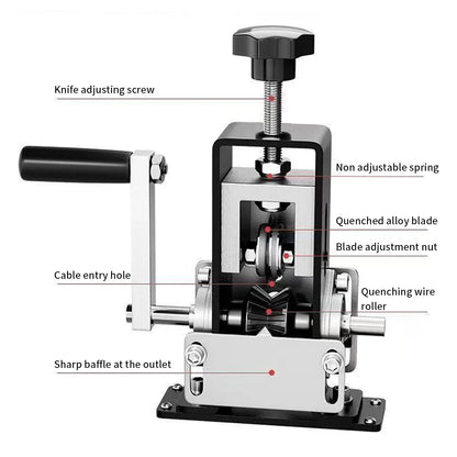 Manual Wire Stripping Machine 1-70mm² Portable Electric Drill Powered Hand Crank Wire Stripper Scrap Copper Cable Peeler Tool