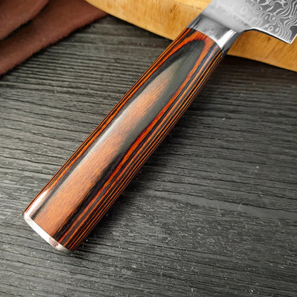 Damascus Steel Kitchen Knife Boning Steak BBQ Meat Cleaver Chef Utility Knife Paring  Kitchen Tools