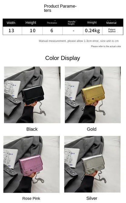 This Year's Popular Super Popular Small Bag 2024 Summer Popular Versatile Chain Messenger Bag Fashion Mini Square Sling Bag