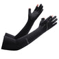 Anti-Sunburn Long Sleeve Men Summer Fingertip Flip Glove Cool Summer Ice Silk Driving Cycling Fishing Non - Slip Arm Warmers