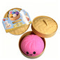 Colorful Dumpling Squishes Stress Balls Fidget Sensory Toys Simulation Food Squishies Bun with Steamer Squeeze Dough Ball Gifts
