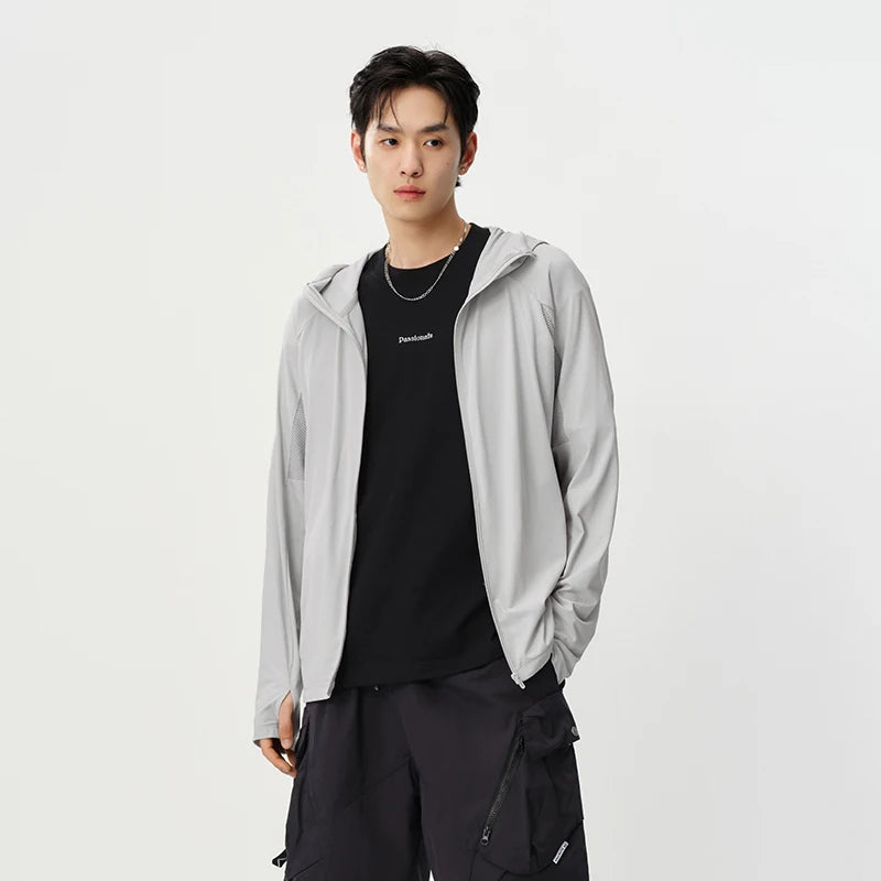 Semir Men Jacket UV Protection Cool Feeling Breathable Knit Elastic Hooded 2026 Summer Comfortable Outdoor Fashion Top