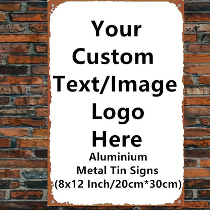 Custom Rectangular Iron Wall Painting Custom Pattern Print, Vintage Personalized Metal Tin Sign, Durable Waterproof Retro Art