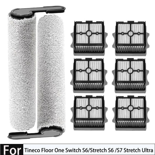 For Tineco Floor One Switch S6/Stretch S6 /S7 Stretch Ultra Wet Dry Vacuum Cleaner ConsumableRoller BrushHEPA Filter Accessories