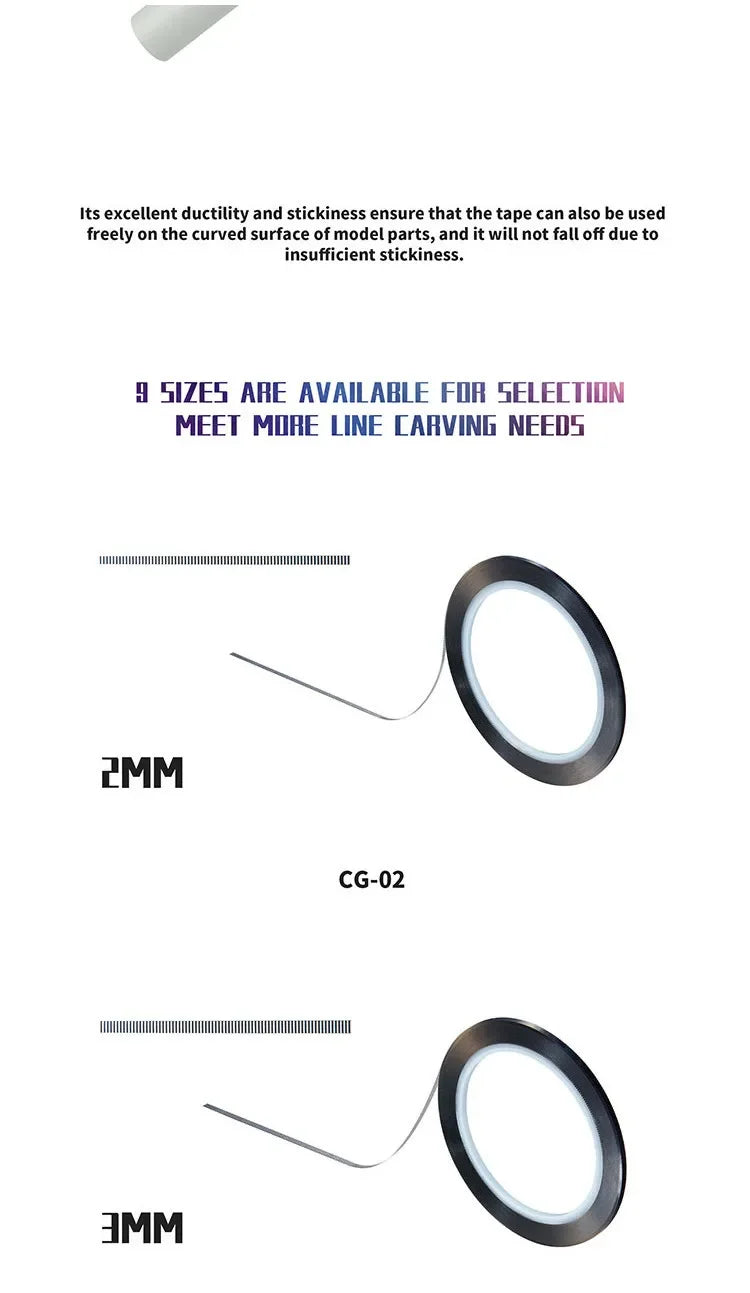DSPIAE CG Series Carving Guide Tape for Gundam Model Building Tools Carving Hard Edge Tape Model Plastic DIY Hobby Craft Tools