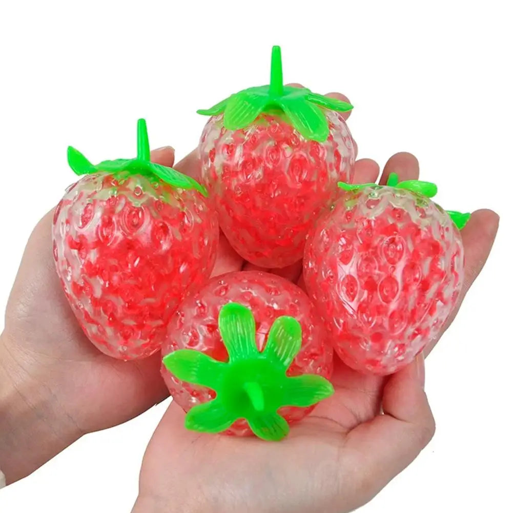 Strawberry Squishy Stress Balls Fidget Toy Slow Rebound Stress Relief Toy for Kids Adults Squeeze Toy Gifts for Anxiety Relief