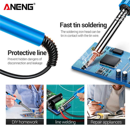 ANENG SL402 Electric Soldering Irons 220/110V Welding Repair Mica Heating Core 30/40/60W Temperature Adjustable Solder Tip Tools
