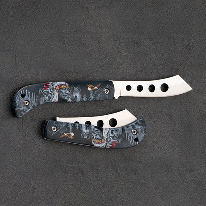 Pocket Portable Mini Folding Knife Stainless Steel Self-defense EDC Multi-purpose Camping Camp tools Halloween style