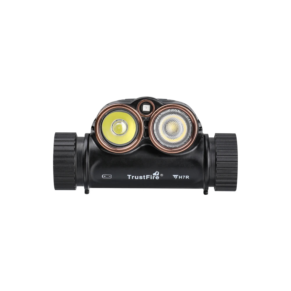 Trustfire H7R USB Rechargeable Headlamp 2000 Lumen Red White LED Work Light 4000K CRI95 Head with Spotlight Floodlight Red light