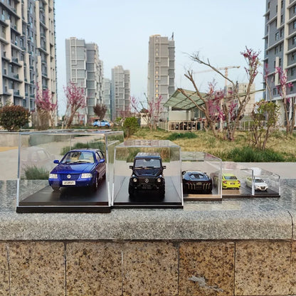 Scale 1/64 1/43 1/32 1/24 1/18 Clear Acrylic Display Box Case for Car Model Dust Cover Pre Made Box Diecast Professional Storage