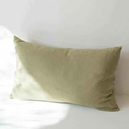 100% French Linen Soft Breathable Pillow Covers Decorative Square Throw Pillow Covers for Bed Couch Sofa Envelope Closure