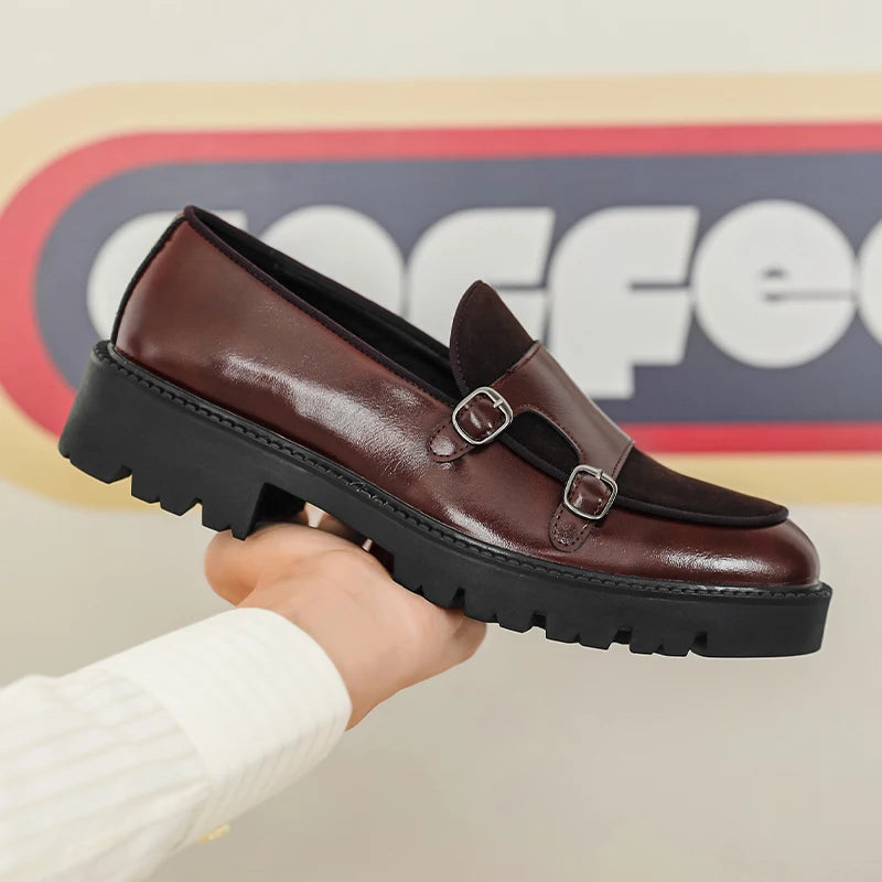 DIMANYU Men's Loafers Pointed Toe 2026 New Autumn British Style Slip-On Casual Thick-Soled Large Size Moccasins